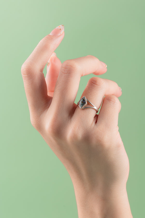 Aqua Frame Ring - Argente Jewelry