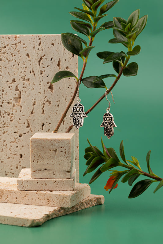 Hamsa Grace Earrings - Argente Jewelry